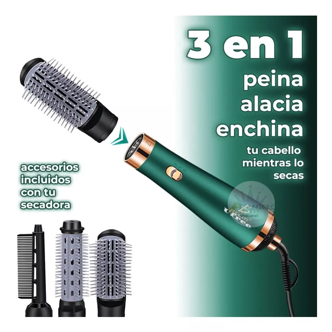 Cepillo de Pelo 3en1 cabezales